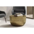 Mesa de centro Jean de metal estilo boho de 29.5 pulgadas de ancho, ensamblada