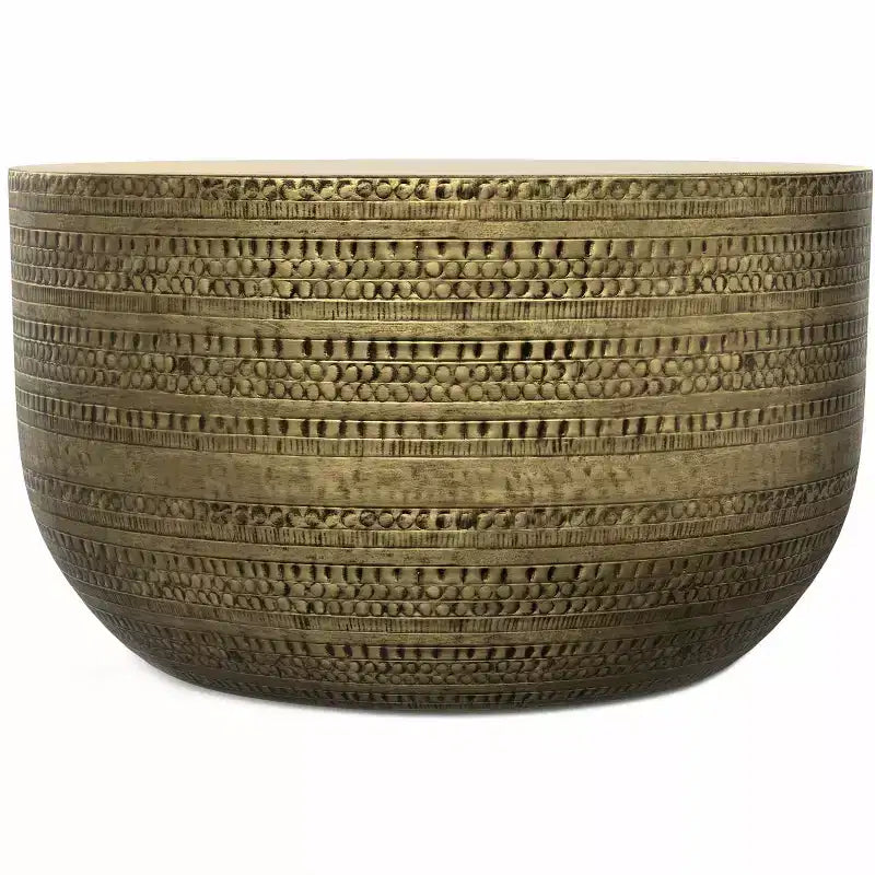 Mesa de centro Jean de metal estilo boho de 29.5 pulgadas de ancho, ensamblada