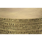 Mesa de centro Jean de metal estilo boho de 29.5 pulgadas de ancho, ensamblada