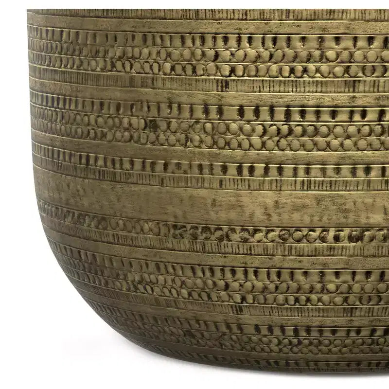 Mesa de centro Jean de metal estilo boho de 29.5 pulgadas de ancho, ensamblada