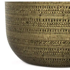 Mesa de centro Jean de metal estilo boho de 29.5 pulgadas de ancho, ensamblada