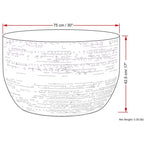 Mesa de centro Jean de metal estilo boho de 29.5 pulgadas de ancho, ensamblada