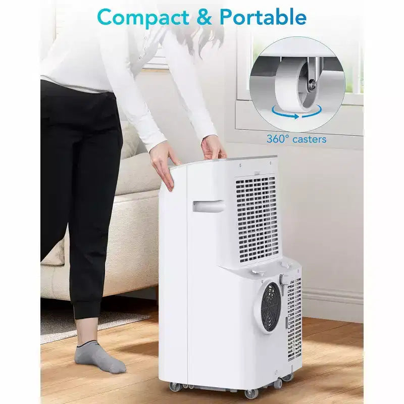 12,000 BTU 3-in-1 Portable AC  Cools & Dehumidifies up to 750 Sq.Ft. with Remote, Sleep Mode, Timer & Installation Kit. Ideal for Dorm, Office, Home