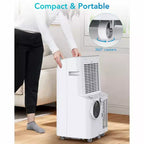 12,000 BTU 3-in-1 Portable AC  Cools & Dehumidifies up to 750 Sq.Ft. with Remote, Sleep Mode, Timer & Installation Kit. Ideal for Dorm, Office, Home
