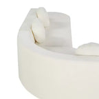 Sofá seccional extra grande Whisen de 122 pulgadas, sofá tapizado en tela elegante con tres cojines redondos, espuma de alta resiliencia