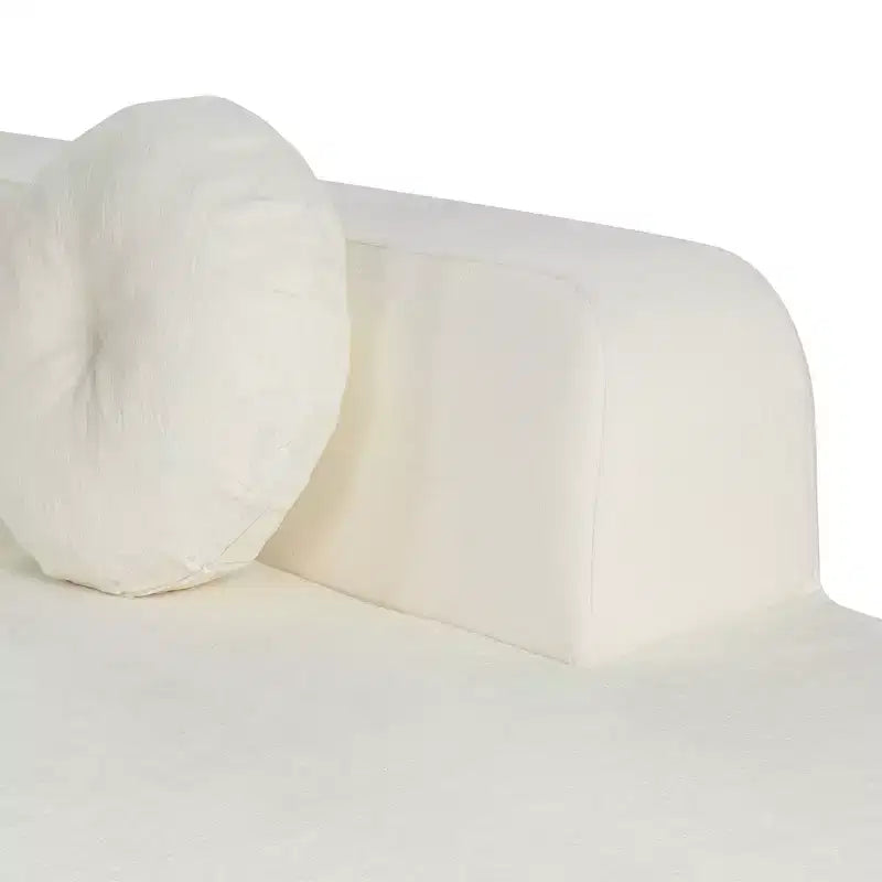 Sofá seccional extra grande Whisen de 122 pulgadas, sofá tapizado en tela elegante con tres cojines redondos, espuma de alta resiliencia