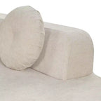 Sofá seccional extra grande Whisen de 122 pulgadas, sofá tapizado en tela elegante con tres cojines redondos, espuma de alta resiliencia