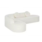 Sofá seccional extra grande Whisen de 122 pulgadas, sofá tapizado en tela elegante con tres cojines redondos, espuma de alta resiliencia