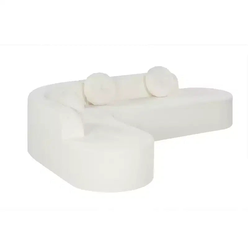 Sofá seccional extra grande Whisen de 122 pulgadas, sofá tapizado en tela elegante con tres cojines redondos, espuma de alta resiliencia
