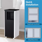 8,000 BTU Portable AC  Built-in Dehumidifier & Fan Cools 350 Sq.Ft. Includes Timer, Sleep Mode, Remote & Window Kit
