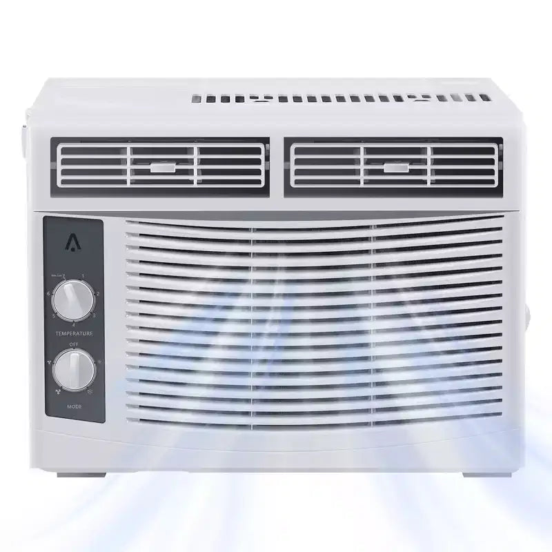 Energy-Efficient 5000 BTU Window Air Conditioner for Rooms up to 150 Sq.Ft  Quiet Operation, Mechanical Controls, Easy Installation