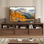 Mueble de TV Moderno de Mediados de Siglo de 70 pulgadas - Amplia Consola Multimedia para TV de 80 pulgadas, con Estantes Abiertos, Centro de Entretenimiento para Sala de Estar/Dormitorio
