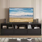 Mueble de TV Moderno de Mediados de Siglo de 70 pulgadas - Amplia Consola Multimedia para TV de 80 pulgadas, con Estantes Abiertos, Centro de Entretenimiento para Sala de Estar/Dormitorio