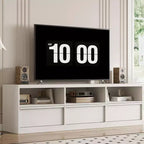 Mueble de TV Moderno de Mediados de Siglo de 70 pulgadas - Amplia Consola Multimedia para TV de 80 pulgadas, con Estantes Abiertos, Centro de Entretenimiento para Sala de Estar/Dormitorio