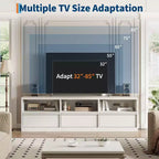 Mueble de TV Moderno de Mediados de Siglo de 70 pulgadas - Amplia Consola Multimedia para TV de 80 pulgadas, con Estantes Abiertos, Centro de Entretenimiento para Sala de Estar/Dormitorio