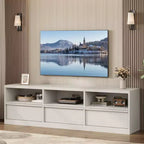 Mueble de TV Moderno de Mediados de Siglo de 70 pulgadas - Amplia Consola Multimedia para TV de 80 pulgadas, con Estantes Abiertos, Centro de Entretenimiento para Sala de Estar/Dormitorio
