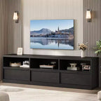 Mueble de TV Moderno de Mediados de Siglo de 70 pulgadas - Amplia Consola Multimedia para TV de 80 pulgadas, con Estantes Abiertos, Centro de Entretenimiento para Sala de Estar/Dormitorio