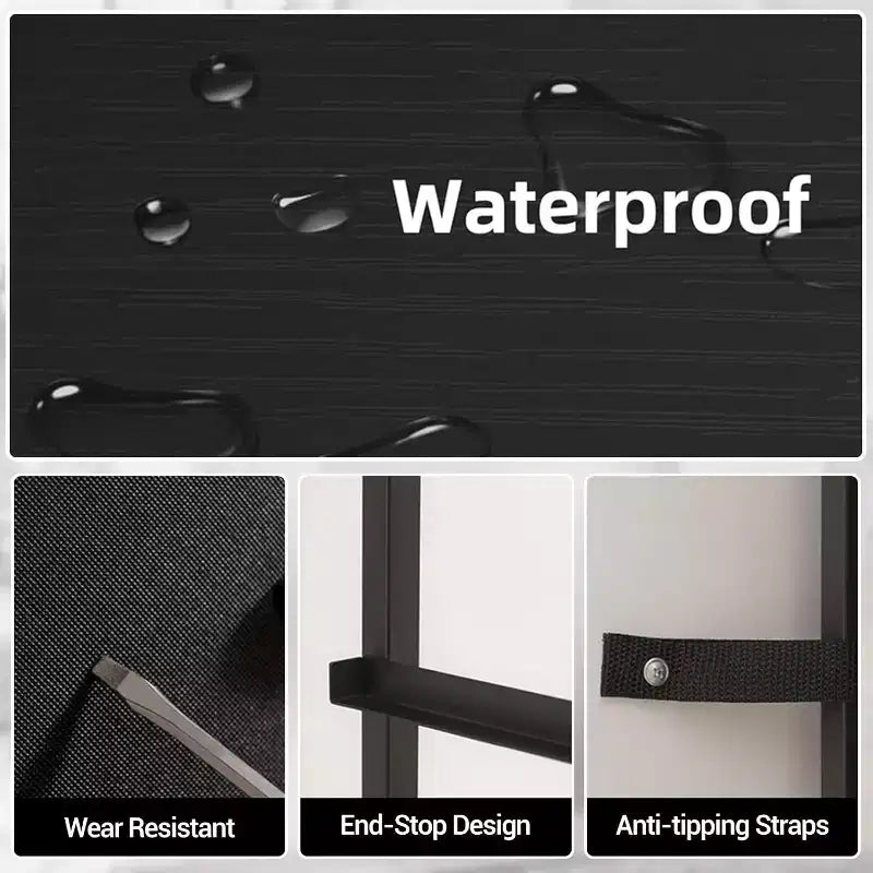 Cómoda de tela para dormitorio, 4 cajones, unidad de almacenamiento con estructura de acero resistente, cajones de cómoda con estante de almacenamiento abierto, mesita de noche para el hogar, la oficina