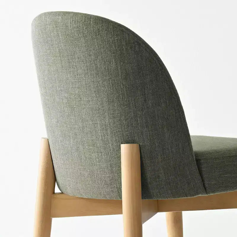 Juego de comedor de 7 piezas, mesa con pedestal extensible de 78-96 pulgadas con sillas tapizadas con patas de madera maciza-Panipeachy