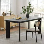 Mesa de comedor rústica PexFix de madera maciza con tablero cuadrado de madera para comedores modernos y reuniones familiares