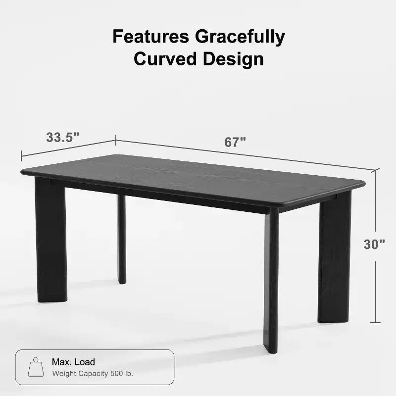 Mesa de comedor rústica PexFix de madera maciza con tablero cuadrado de madera para comedores modernos y reuniones familiares