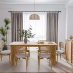 Mesa de comedor rústica PexFix de madera maciza con tablero cuadrado de madera para comedores modernos y reuniones familiares
