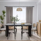 Mesa de comedor rústica PexFix de madera maciza con tablero cuadrado de madera para comedores modernos y reuniones familiares