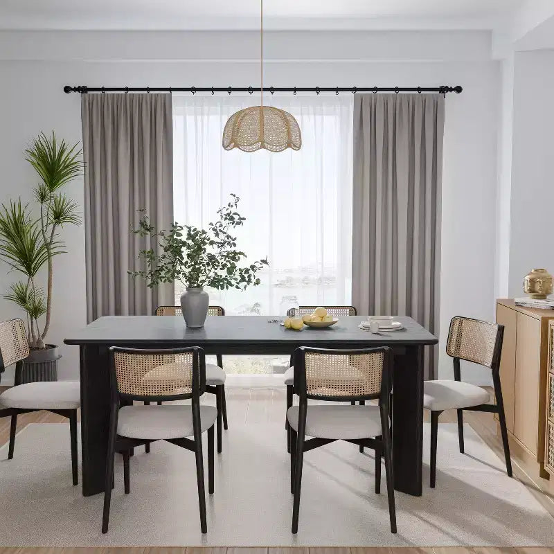Mesa de comedor rústica PexFix de madera maciza con tablero cuadrado de madera para comedores modernos y reuniones familiares
