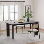 Mesa de comedor rústica PexFix de madera maciza con tablero cuadrado de madera para comedores modernos y reuniones familiares