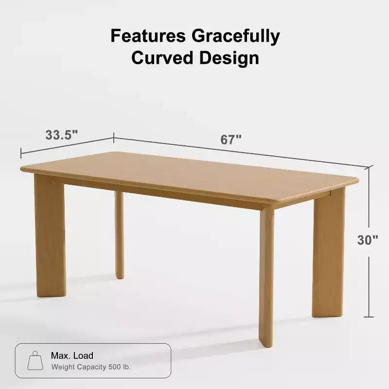 Mesa de comedor rústica PexFix de madera maciza con tablero cuadrado de madera para comedores modernos y reuniones familiares