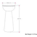 Mykal Mesita auxiliar de metal contemporáneo moderno de 30,48 cm de ancho en dorado antiguo, completamente ensamblada