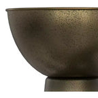 Mykal Mesita auxiliar de metal contemporáneo moderno de 30,48 cm de ancho en dorado antiguo, completamente ensamblada