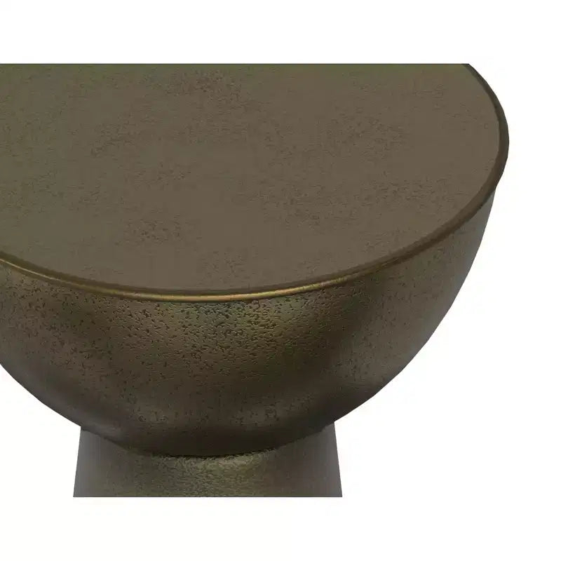 Mykal Mesita auxiliar de metal contemporáneo moderno de 30,48 cm de ancho en dorado antiguo, completamente ensamblada