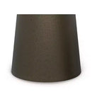 Mykal Mesita auxiliar de metal contemporáneo moderno de 30,48 cm de ancho en dorado antiguo, completamente ensamblada