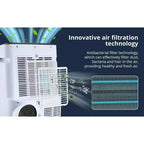 Acekool 14000 BTU Portable Air Conditioner, 3-in-1 AC Unit with WiFi, Cools and Heats Up to 700 Sq Ft, Remote, for Living Room/RV/Workspace