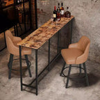 Mesa de bar de altura de mostrador Karl Home de 71'' con estructura de metal, mesa de sofá tipo pub para cocina y sala de estar