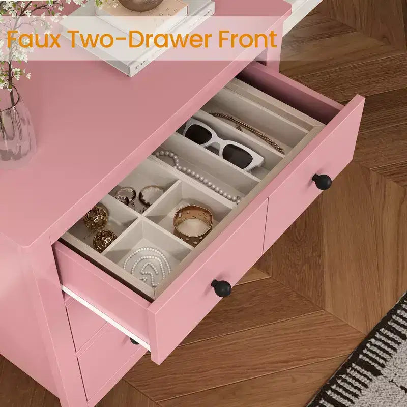 Cómoda moderna de madera con 3 cajones para dormitorio