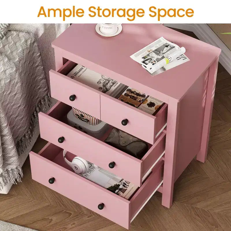 Cómoda moderna de madera con 3 cajones para dormitorio