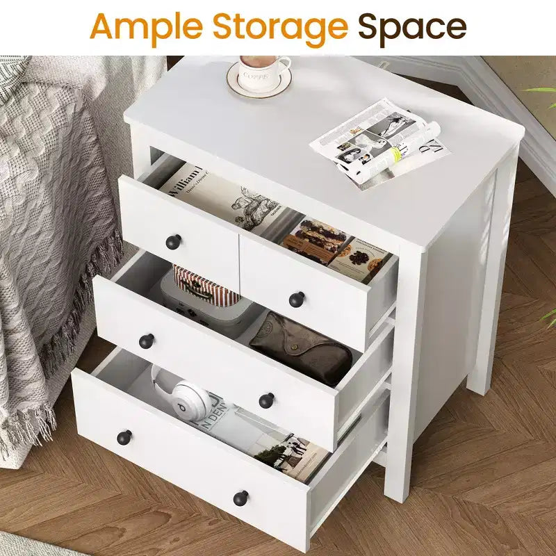 Cómoda moderna de madera con 3 cajones para dormitorio