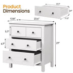 Cómoda moderna de madera con 3 cajones para dormitorio