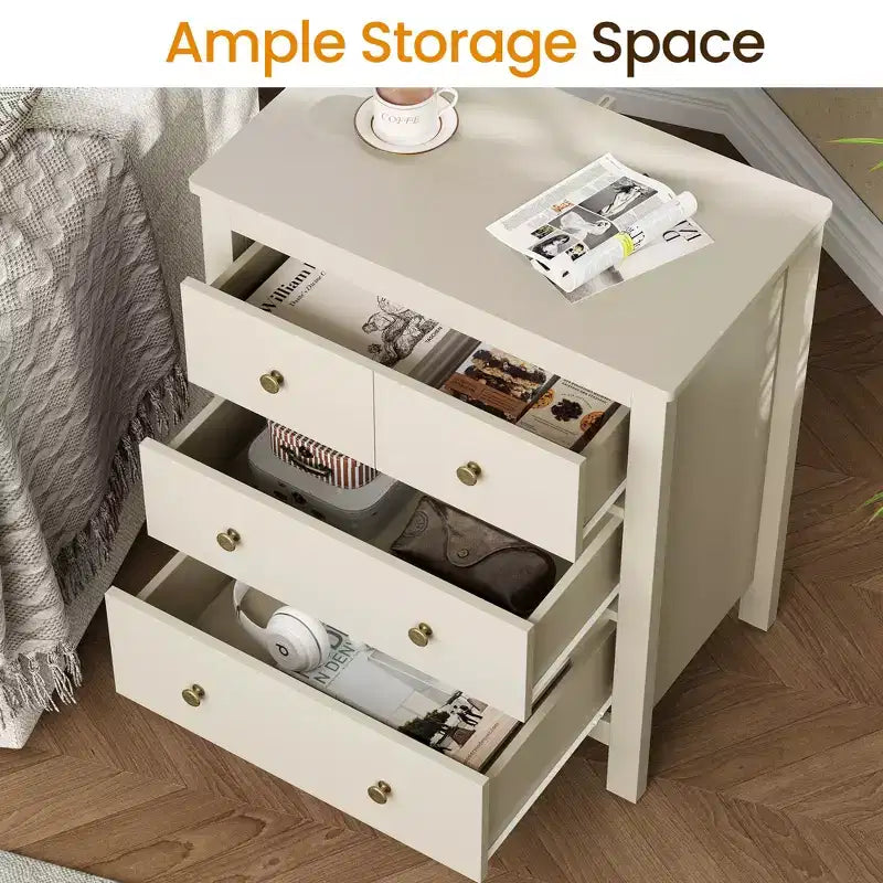 Cómoda moderna de madera con 3 cajones para dormitorio