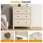 Cómoda moderna de madera con 3 cajones para dormitorio
