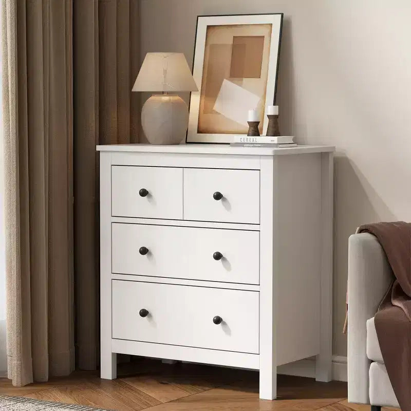 Cómoda moderna de madera con 3 cajones para dormitorio