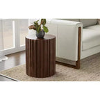 Mesa auxiliar contemporánea Doncaster Boho de mango macizo de 16 pulgadas de ancho, ensamblada