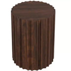 Mesa auxiliar contemporánea Doncaster Boho de mango macizo de 16 pulgadas de ancho, ensamblada