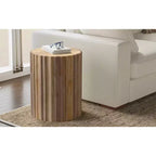Mesa auxiliar contemporánea Doncaster Boho de mango macizo de 16 pulgadas de ancho, ensamblada