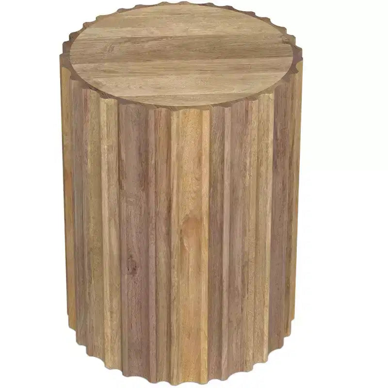 Mesa auxiliar contemporánea Doncaster Boho de mango macizo de 16 pulgadas de ancho, ensamblada
