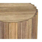 Mesa auxiliar contemporánea Doncaster Boho de mango macizo de 16 pulgadas de ancho, ensamblada