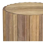 Mesa auxiliar contemporánea Doncaster Boho de mango macizo de 16 pulgadas de ancho, ensamblada