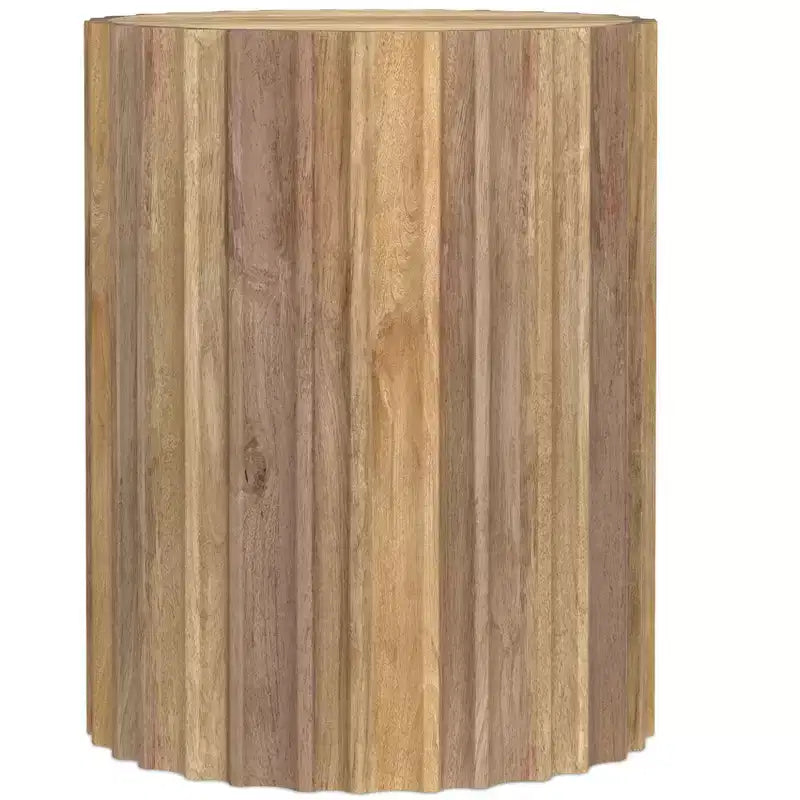 Mesa auxiliar contemporánea Doncaster Boho de mango macizo de 16 pulgadas de ancho, ensamblada
